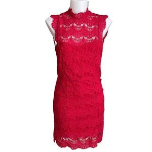 INTIMATELY FREE PEOPLE RED LACE DRESS, Daydream dress size medium